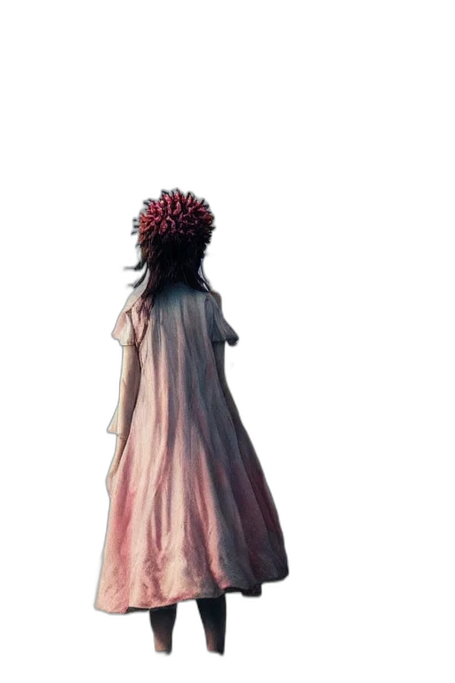 dress, crown, flower, hair, concept art, fantasy art, photorealistic, 3d render transparent PNG cut-out