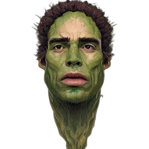 face, mask, creature, staff transparent PNG cut-out