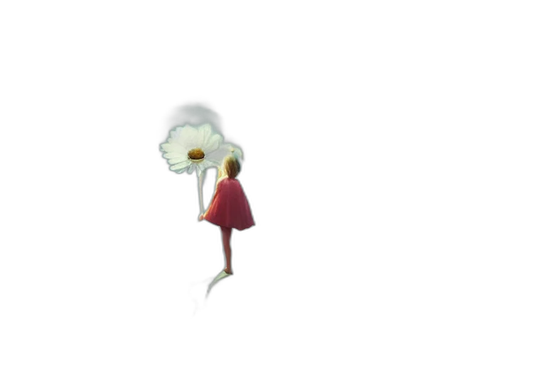 umbrella, hat, creature, flower, concept art, 3d render, pixel art, photorealistic transparent PNG cut-out