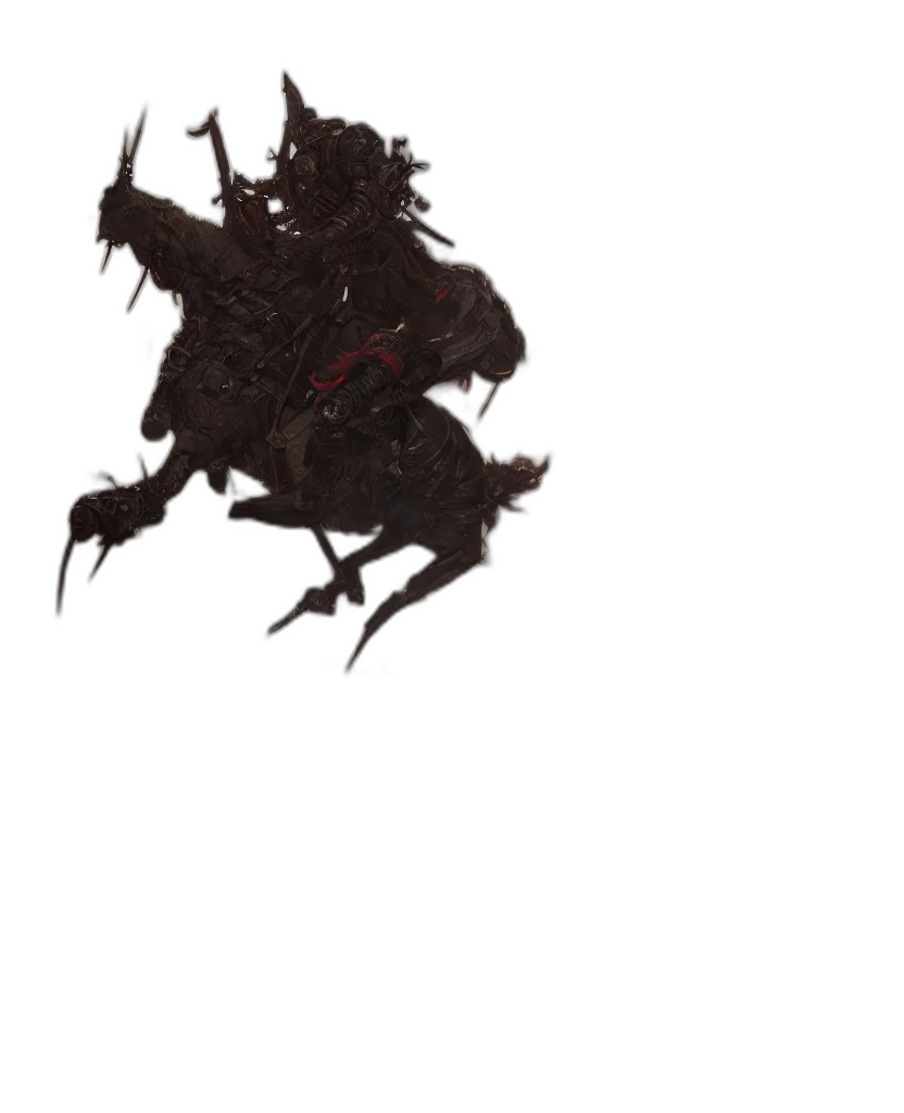 dragon, creature, mask, staff transparent PNG cut-out