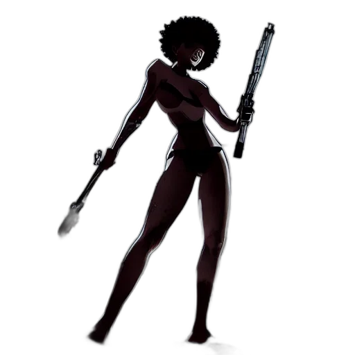 weapon, staff, sword, hair transparent PNG cut-out