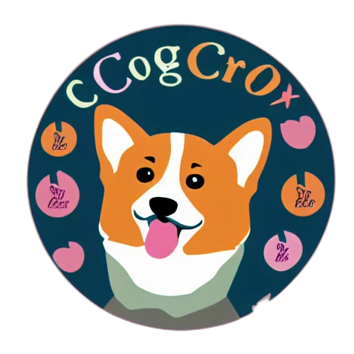 crown, logo, corgi, holding, bingsu transparent PNG cut-out