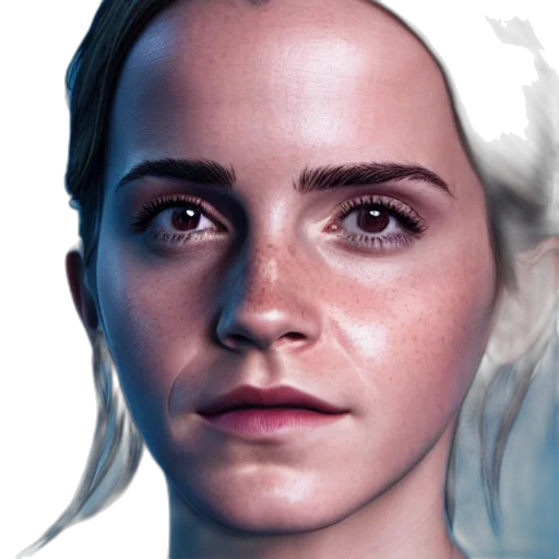 face, mask, robot, hair, photorealistic, concept art, 3d render, fantasy art transparent PNG cut-out
