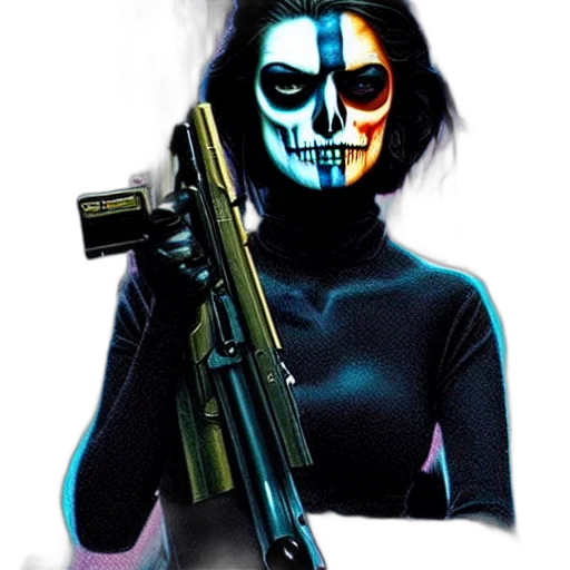 weapon, mask, pixel art, comic book art transparent PNG cut-out