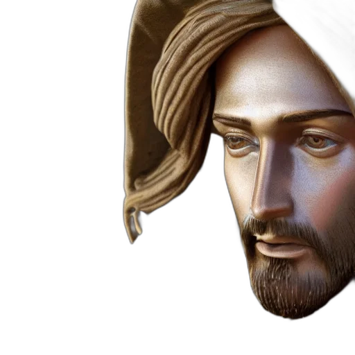 face, hat, photorealistic, 3d render, oil painting, fantasy art, jesus, shooting transparent PNG cut-out