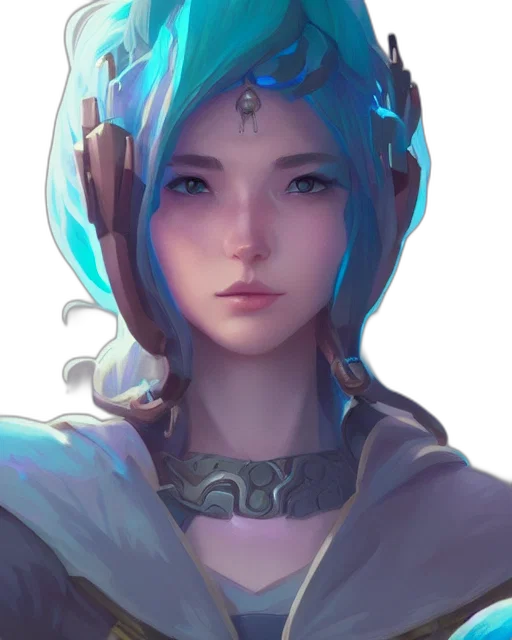 face, robot, mask, staff, fantasy art, concept art, anime, cyberpunk transparent PNG cut-out