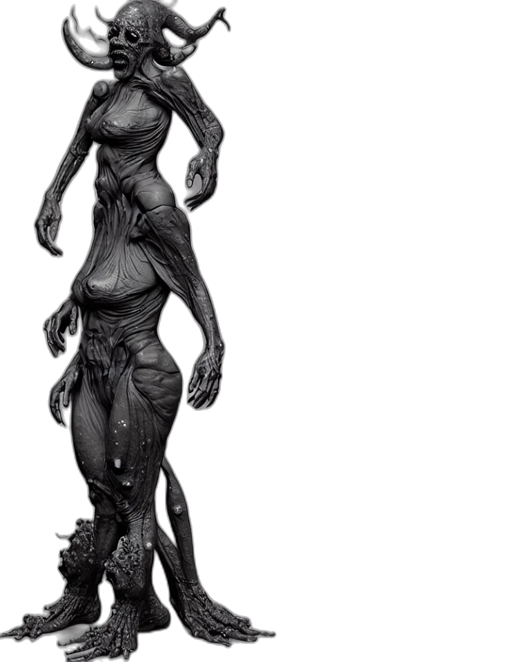 creature, dress, staff, dragon transparent PNG cut-out