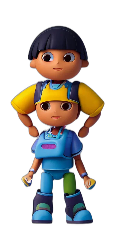 face, robot, staff, 3d render transparent PNG cut-out