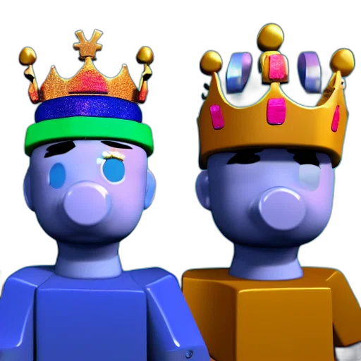 crown, hat, staff, 3d render transparent PNG cut-out