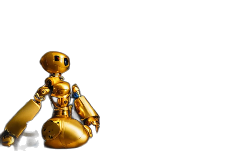 robot, jewelry, staff, 3d render transparent PNG cut-out