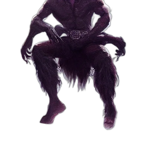 creature, hair, animal, mask, concept art, fantasy art, comic book art, 3d render transparent PNG cut-out