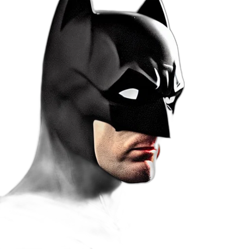 mask, face, 3d render, photorealistic, comic book art, concept art, batman, smoking transparent PNG cut-out