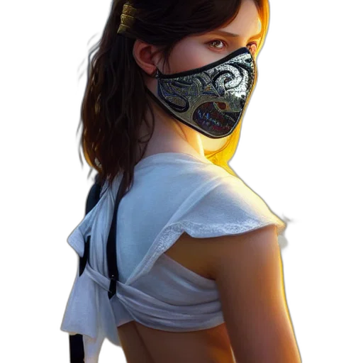 mask, face, weapon, staff transparent PNG cut-out