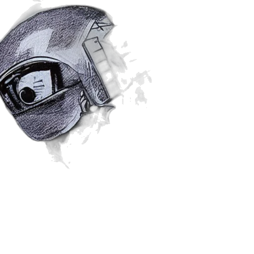 mask, robot, hat, weapon, 3d render, photorealistic, concept art, cyberpunk transparent PNG cut-out