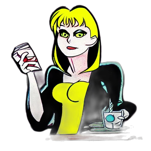 cartoon, comic book art, concept art, cyberpunk, neon lights, black, cat, ceo transparent PNG cut-out
