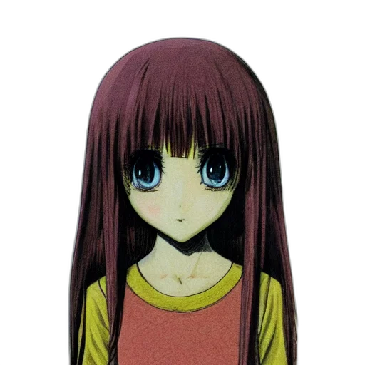 hair, face, dress, staff transparent PNG cut-out