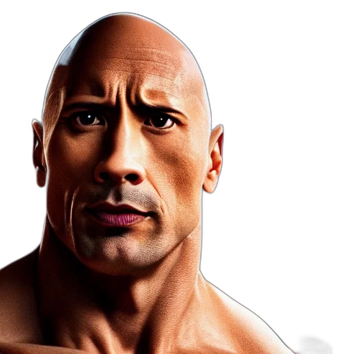 face, animal, hair, photorealistic, comic book art, 3d render, concept art, dwayne transparent PNG cut-out
