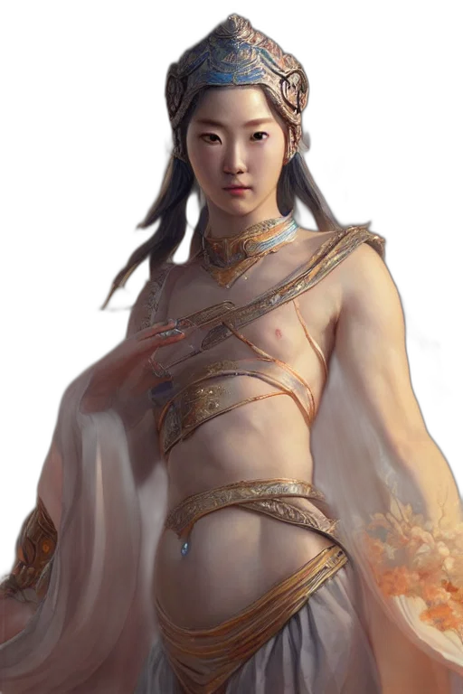 dress, sword, jewelry, crown, fantasy art, concept art, photorealistic, oil painting transparent PNG cut-out