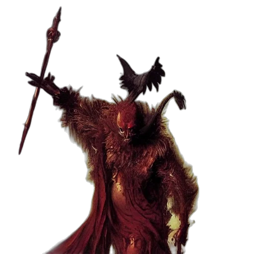 staff, creature, dragon, mask transparent PNG cut-out