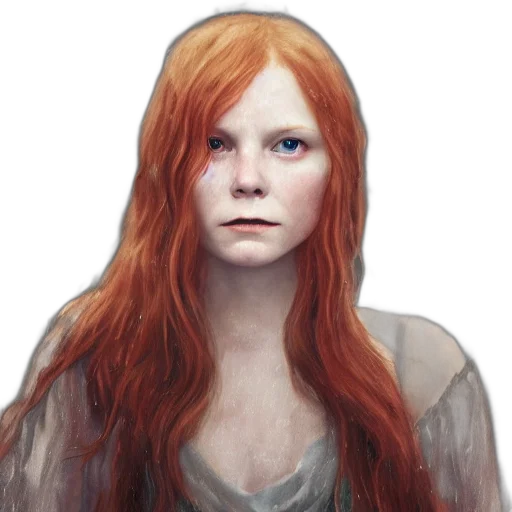 face, dress, hair, fantasy art, concept art, photorealistic, watercolor, red transparent PNG cut-out