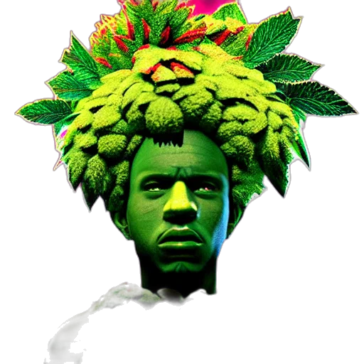 crown, face, hat, mask, concept art, photorealistic, pixel art, green transparent PNG cut-out