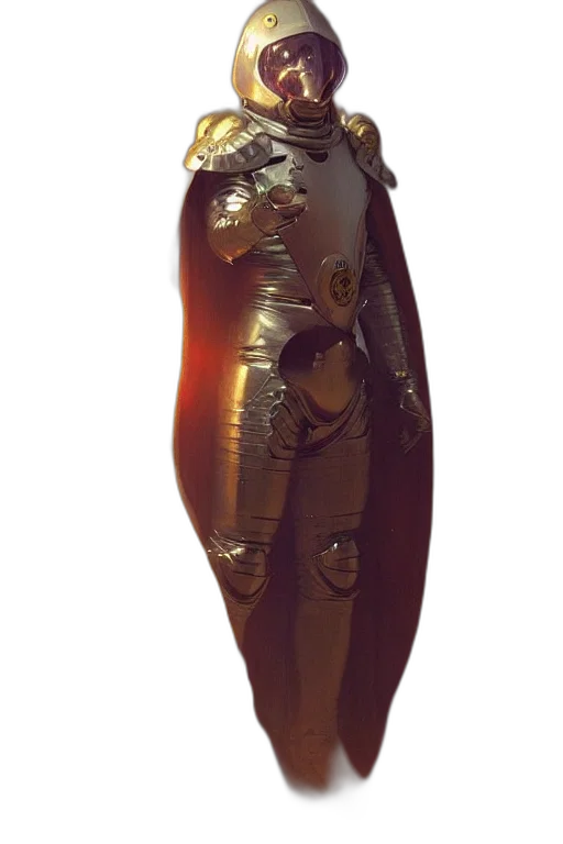 robot, dress, staff, sword, concept art, 3d render, fantasy art, cyberpunk transparent PNG cut-out