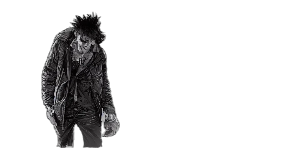 jacket, creature, concept art, comic book art transparent PNG cut-out
