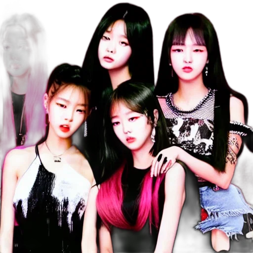 photorealistic, concept art, vaporwave, blackpink transparent PNG cut-out