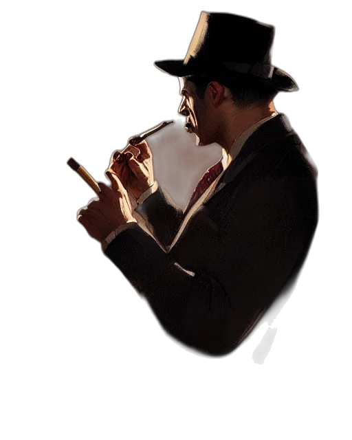 hat, staff, umbrella, face transparent PNG cut-out