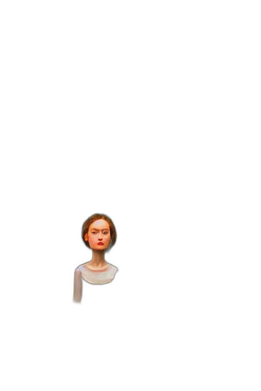 face, dress, mask, hair, pixel art, concept art, 3d render, outer space transparent PNG cut-out