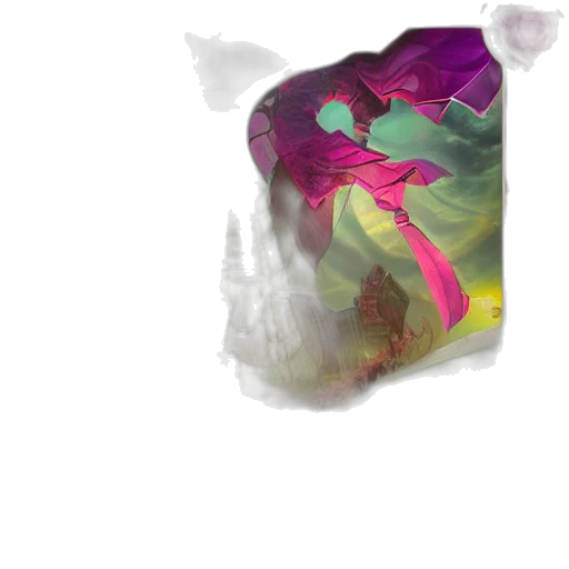 dragon, mask, creature, flower transparent PNG cut-out