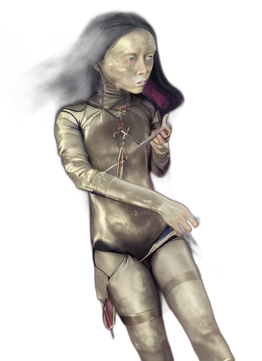 staff, mask, robot, concept art, fantasy art, cyberpunk, comic book art, outer space transparent PNG cut-out