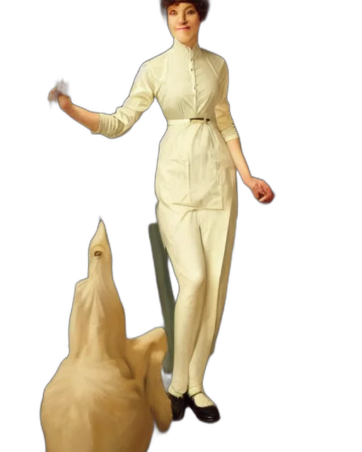 staff, creature, dress, animal transparent PNG cut-out