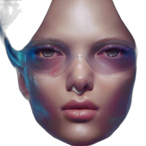 mask, face, robot, crown, concept art, cyberpunk, photorealistic, fantasy art transparent PNG cut-out