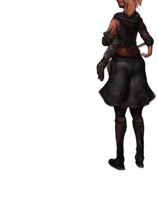staff, jacket, dress, mask, concept art, pixel art, fantasy art, 3d render transparent PNG cut-out