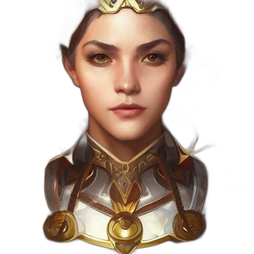 crown, face, staff, jewelry, fantasy art, concept art, photorealistic, 3d render transparent PNG cut-out