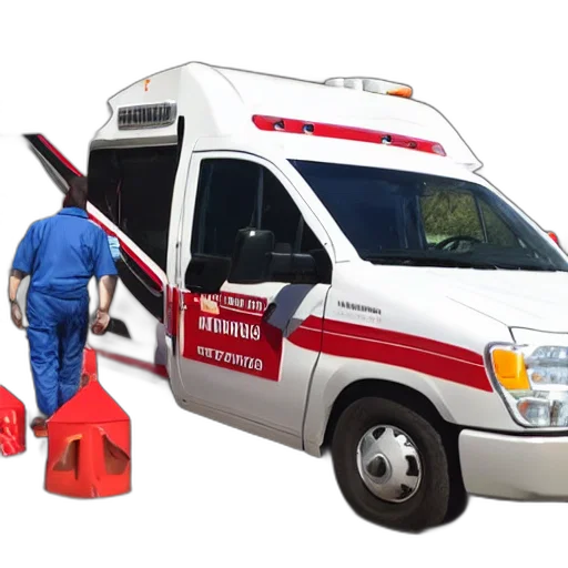 staff, anthropomorphic, ambulance, shaped, like, big, chungus, high transparent PNG cut-out