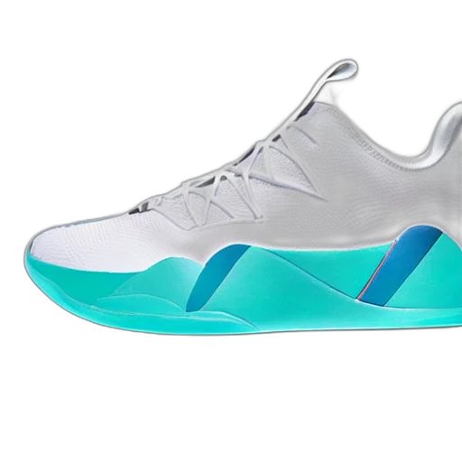 shoes, vaporwave, 3d render, photograph, sneakers, basketball, players, aerodynamic transparent PNG cut-out