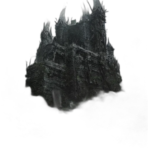 crown, dragon, sword, building, concept art, fantasy art, 3d render, photorealistic transparent PNG cut-out