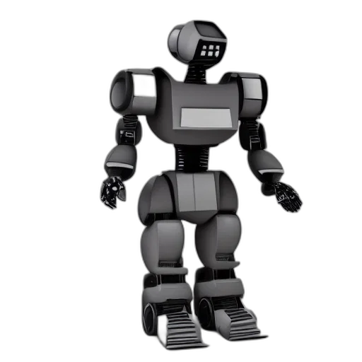 robot, 3d render, concept art, pixel art transparent PNG cut-out