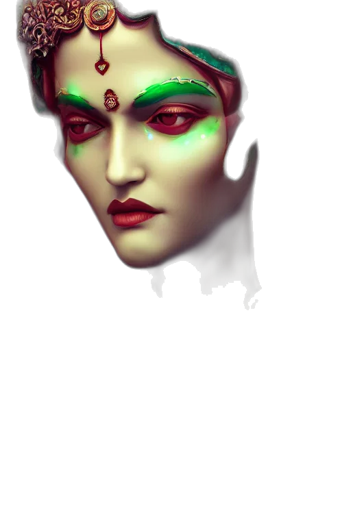 face, mask, crown, creature transparent PNG cut-out