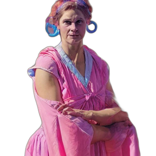 dress, staff, jewelry, face transparent PNG cut-out