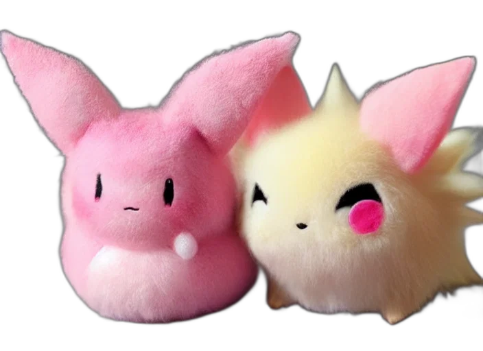 3d render, watercolor, concept art, real, life, pokemon, clefairy, adorable transparent PNG cut-out