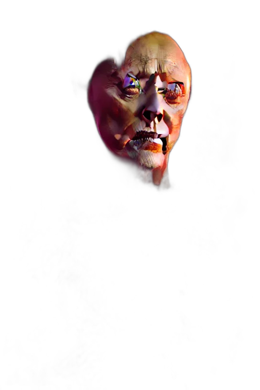 face, mask, robot, creature, 3d render, photorealistic, concept art, cyberpunk transparent PNG cut-out