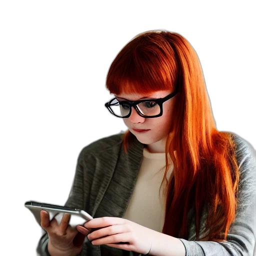 staff, professional, photo, ginger transparent PNG cut-out