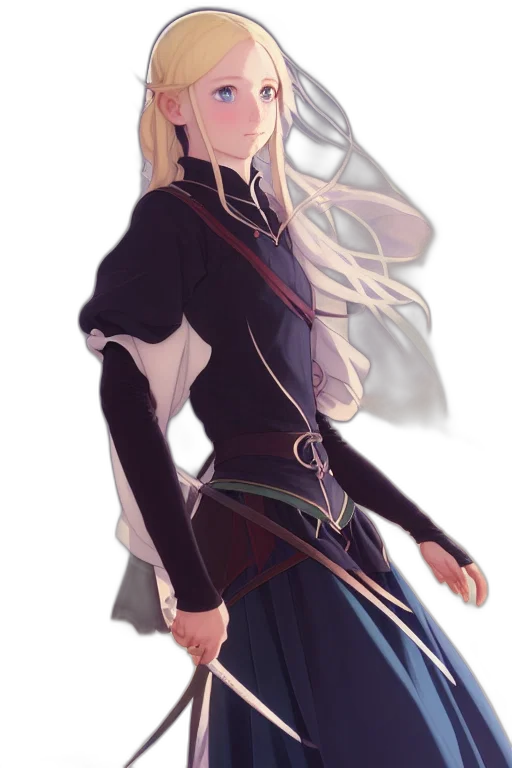 sword, staff, dragon, dress, anime, fantasy art, concept art, pixel art transparent PNG cut-out