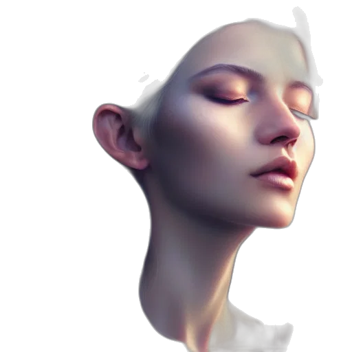 face, robot, mask, photorealistic transparent PNG cut-out