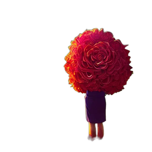 flower, umbrella, crown, dress, 3d render, concept art, pixel art, photorealistic transparent PNG cut-out