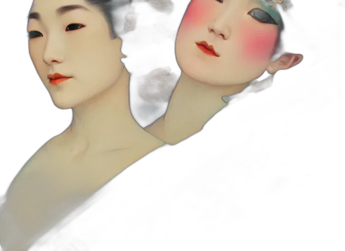 face, mask, photorealistic, 3d render transparent PNG cut-out