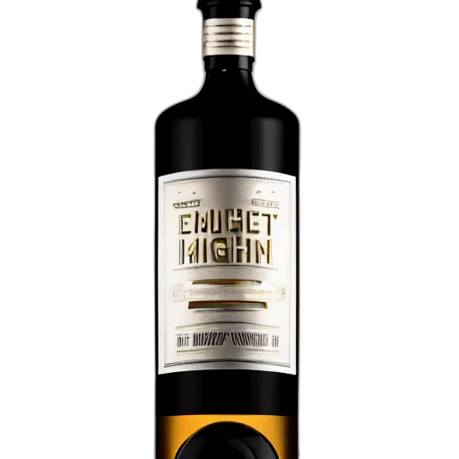 bottle, liqueur, modern, design transparent PNG cut-out